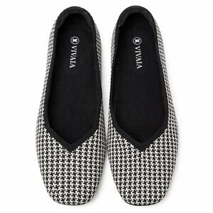 VIVAIA Margot 2.0 Flats Houndstooth Square Toe Knit Comfort US 8.5 EU 39.5